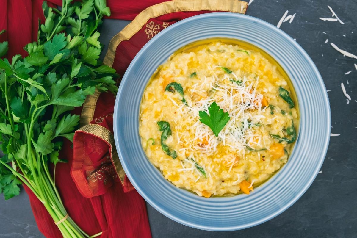 Risoto de abóbora ao molho de laranja Aprenda, inove e se surpreenda!! Reprodução Canvas