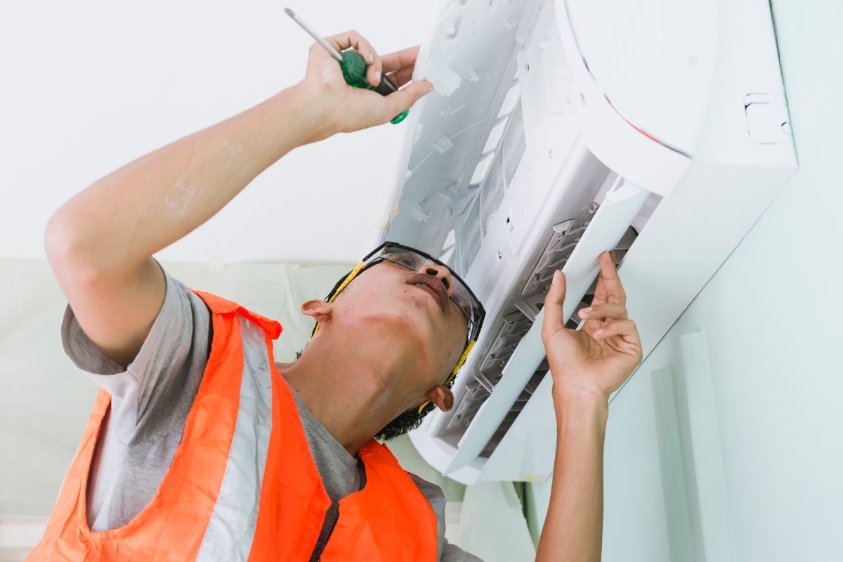 Ar condicionado limpo