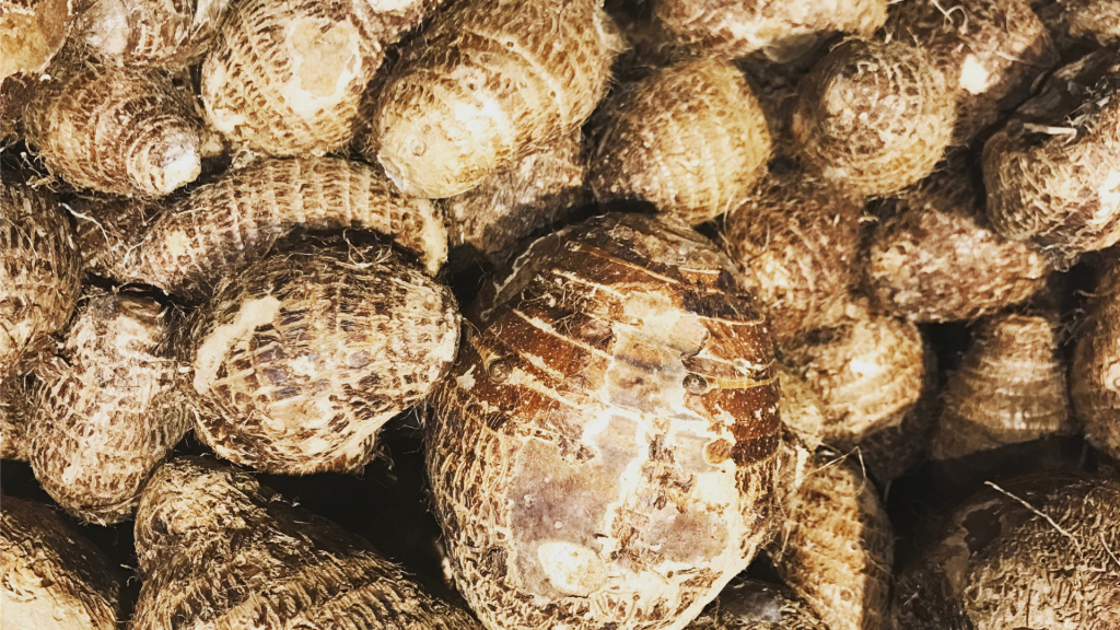 Qual a diferença de inhame e taioba.