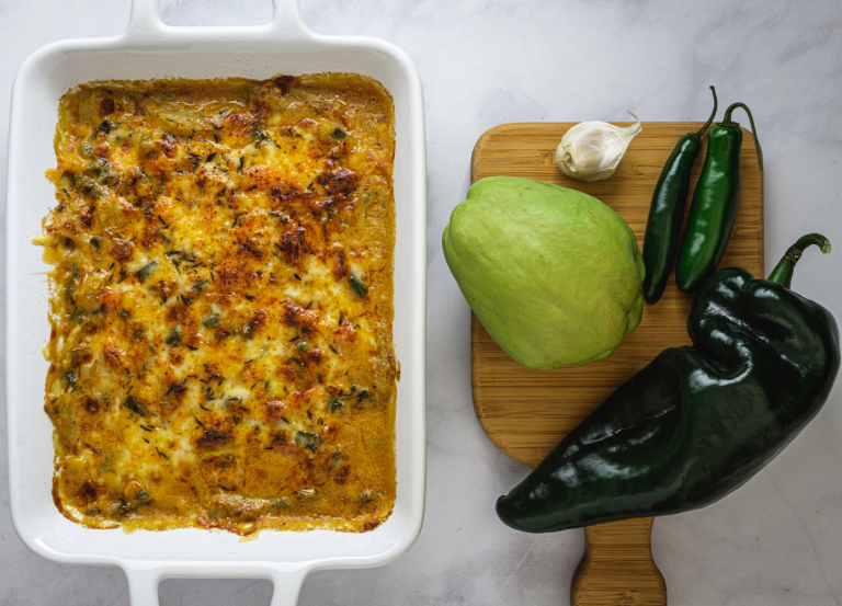 Chuchu gratinado prato diferente e saboroso para seu almoço ou jantar