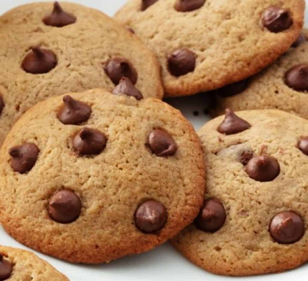 receita de cookie com gotas de chocolate