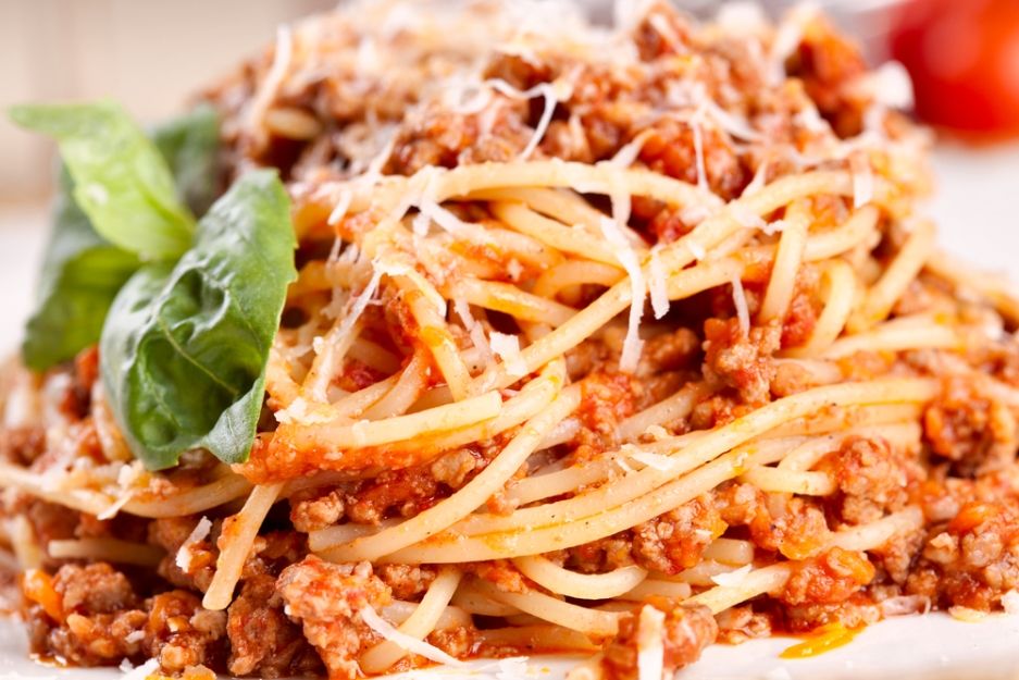 macarronada com carne moída para o almoço (Imagem Pinterest)