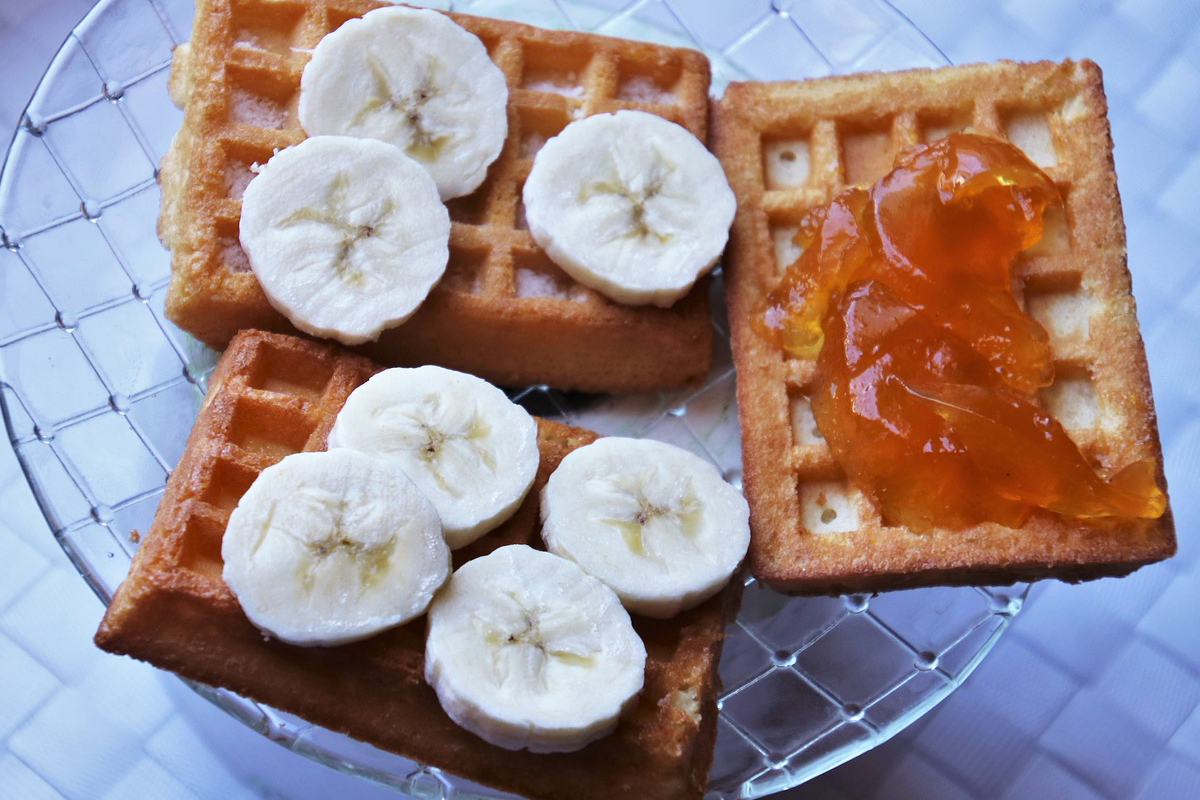 Aprenda a fazer o Waffle de banana com chocolate - Reprodução Pixabay Aprenda a fazer para o brunch, o Waffle de banana com chocolate - Reprodução Pixabay