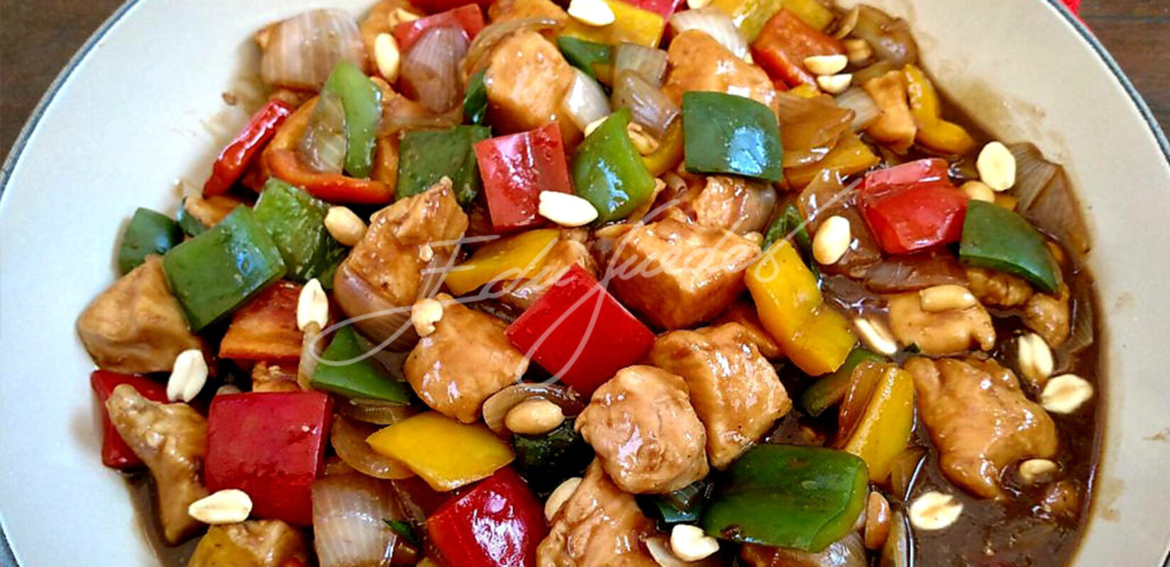 confrariadacasserole: Eu Q. Fiz! Frango Xadrez ou Kung Pao Chicken