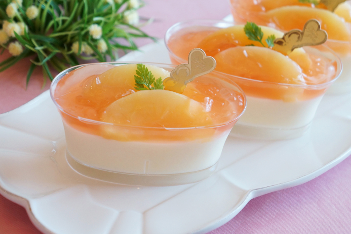mousse de pêssego simples sobremesa de mousse de pêssego simples