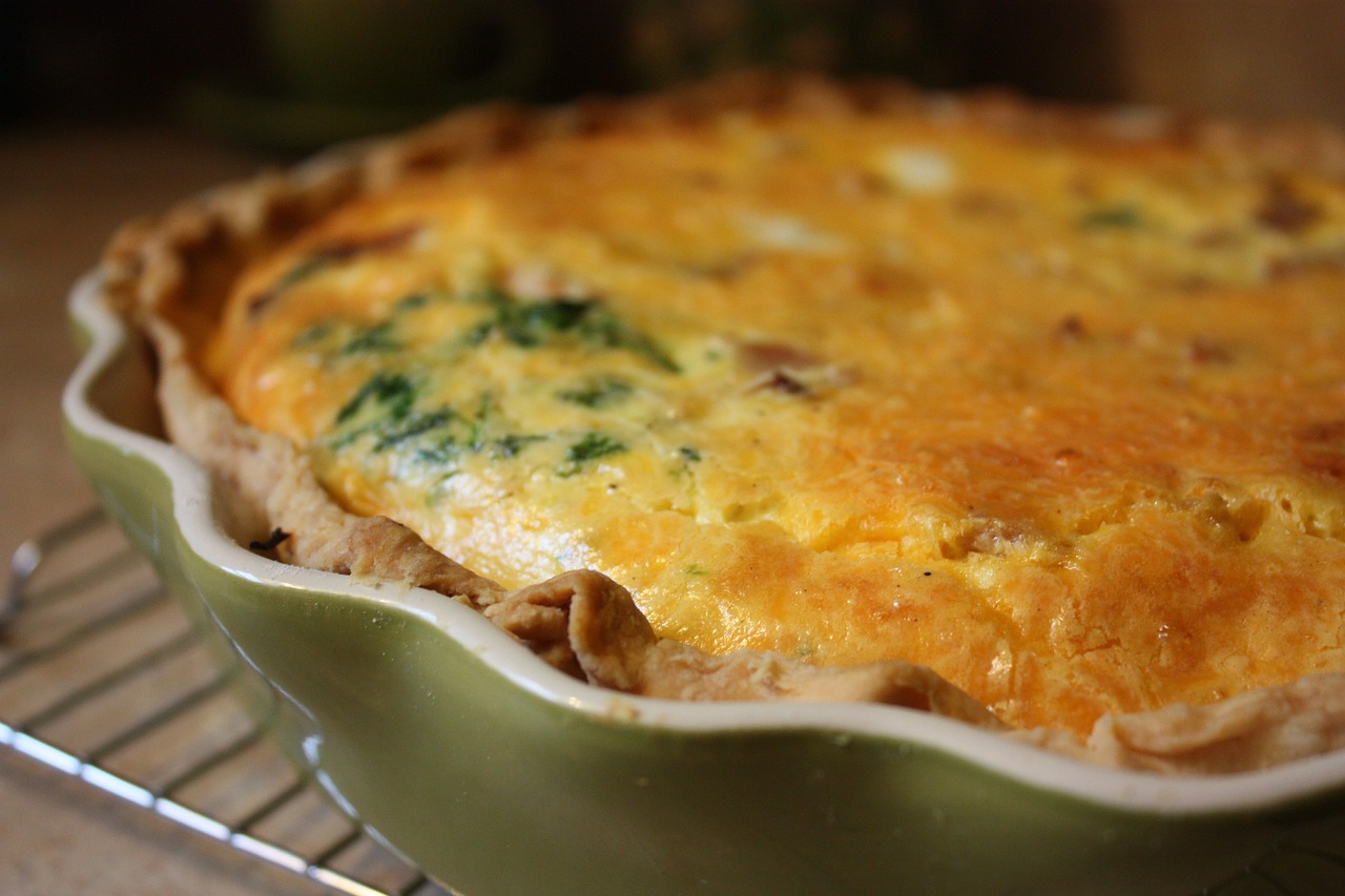 Quiche 4 queijos para lanche