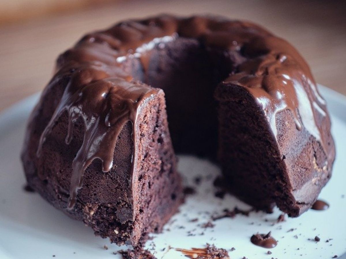 bolo de chocolate para café da manhã