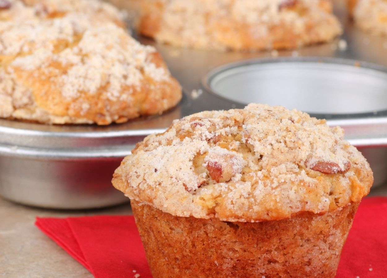 muffin de nozes para lanche ou sobremesa