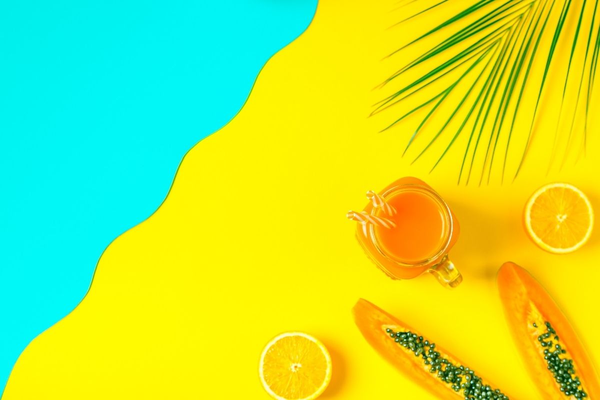 Bebida: suco de mamão com laranja