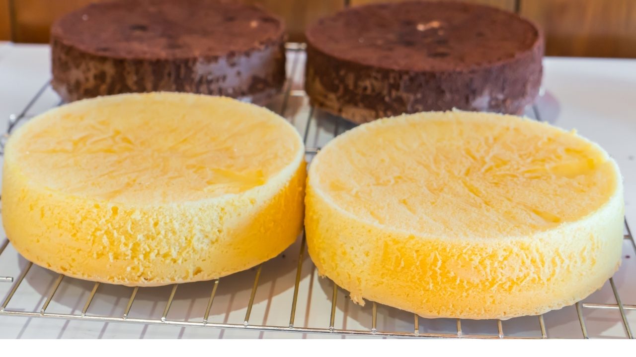 bolo pão de ló para café da manhã