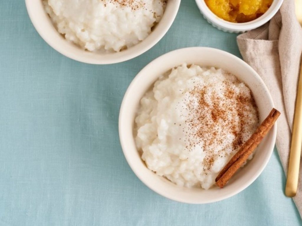 Arroz Doce Gelado Com Doce De Leite E Canela: Sobremesa