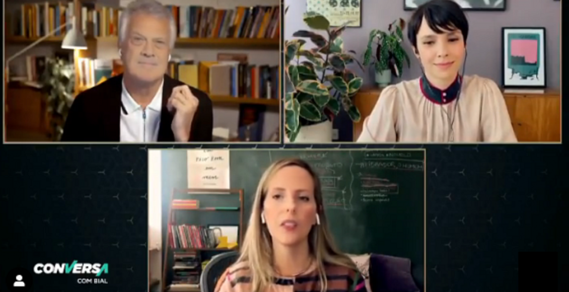 Pedro Bial, Conversa com Bial, Tati Bernardi e Débora Falabella - Reprodução do Instagram