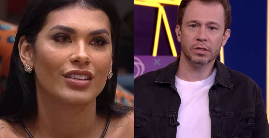 Pocah e Tiago Leifert (Foto: Reprodução/TV Globo)