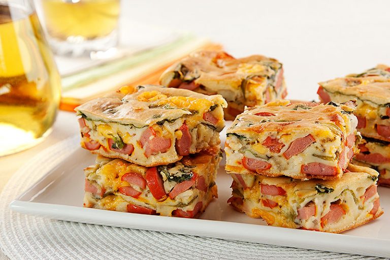 Bolo salgado de salsicha