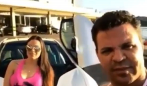 Imagem: Victória Villarim e Eduardo Costa em vídeo relembrado por Luiza Ambiel (Reprodução/Instagram)