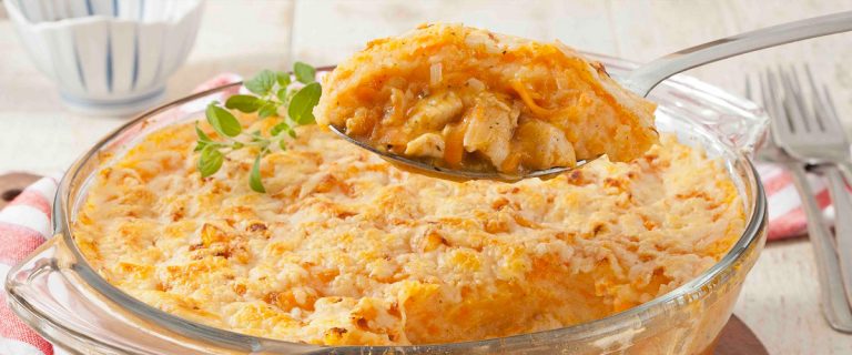 Escondidinho de frango com purê