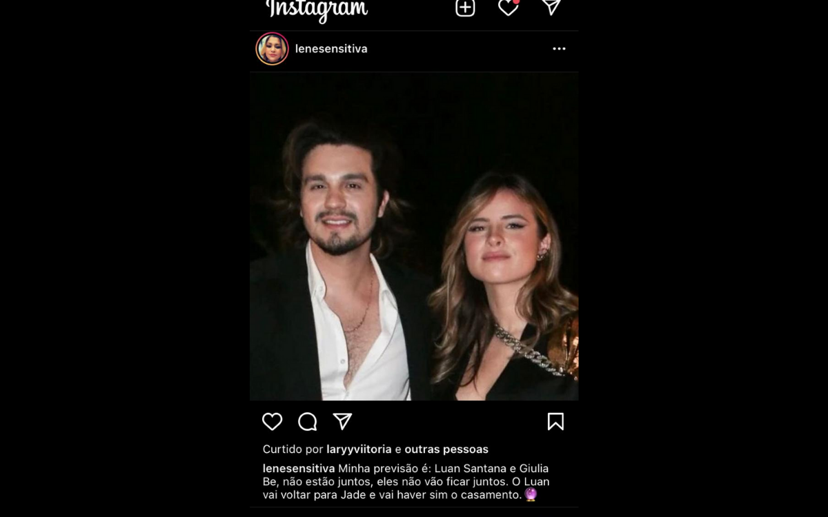 Luan Santana e Giulia Be - Imagem Reprodução Instagram