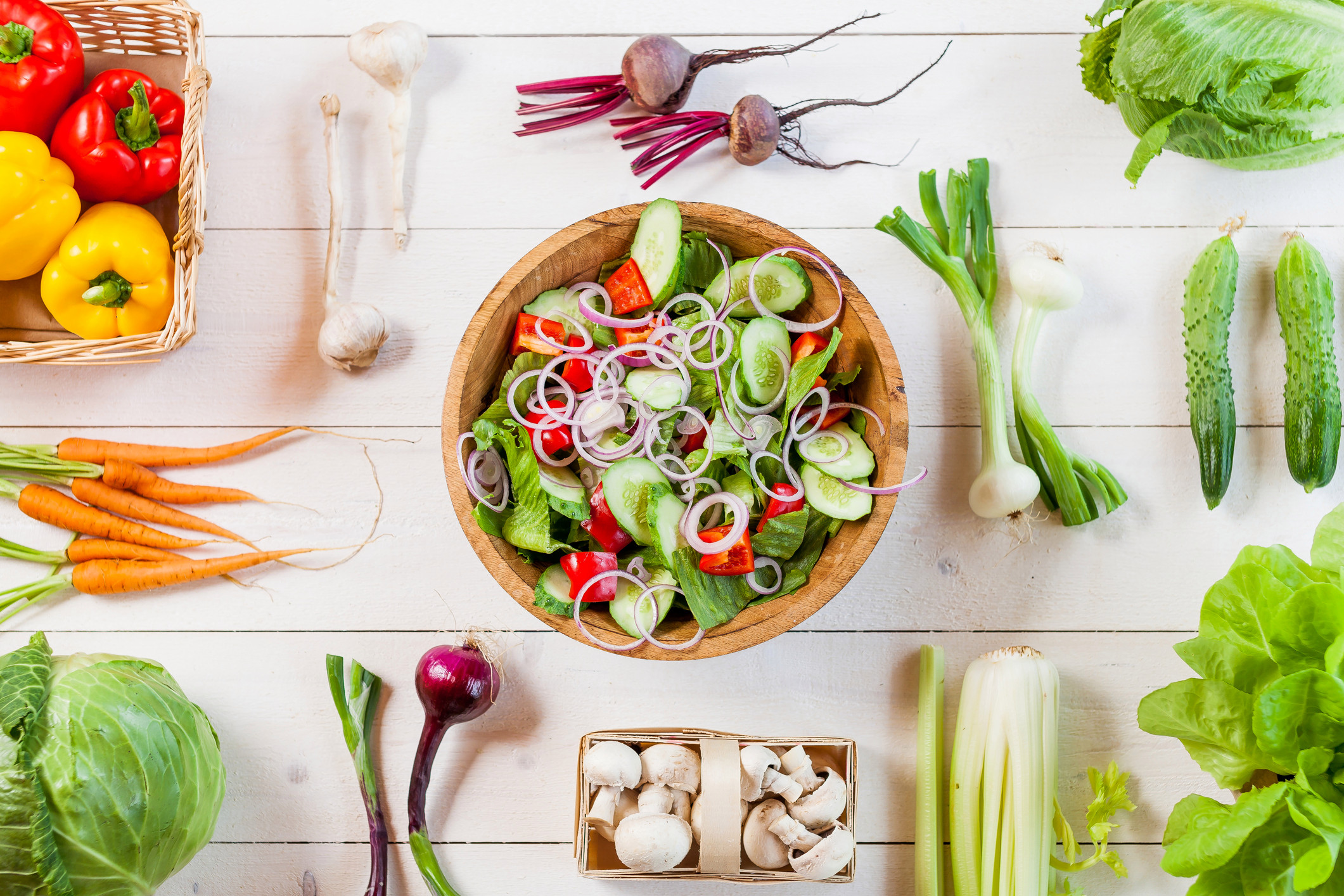Salada proteica vegana