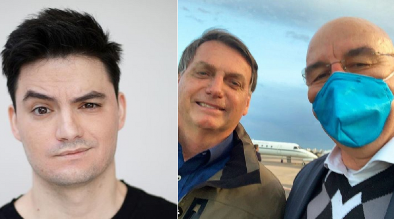 Imagem: Felipe Neto, Jair Bolsonaro e o ex-ministro Osmar Terra (Reprodução/Instagram)
