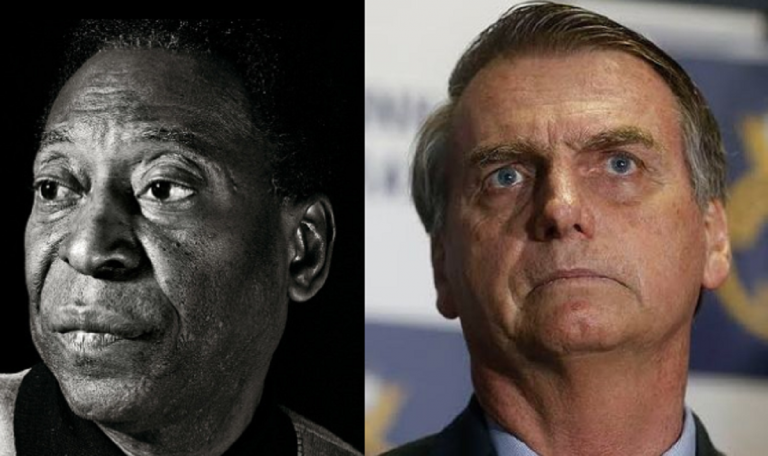 Imagem: Pelé e Jair Bolsonaro (Reprodução/Instagram)