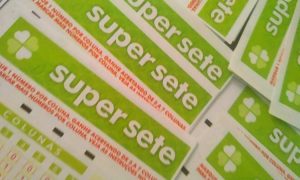 Sorteio da Super Sete está acumulado em R$ 2,3 milhões nesta sexta-feira (11)/Fonte: Folha GO