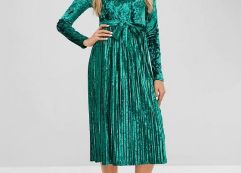 Verde plissado nos vestidos: super em alta na moda; veja mais