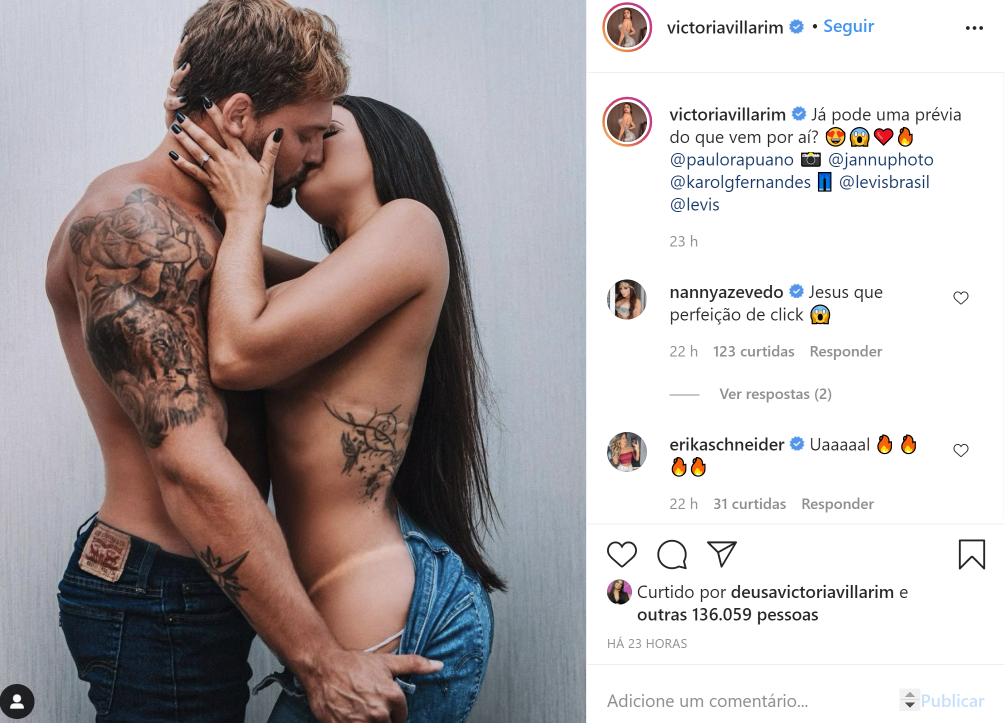 Ex de Eduardo Costa, Victória Villarim posa com atual namorado e postagem bomba no Instagram / Reprodução Instagram
