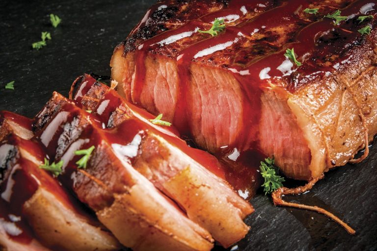 churrasco incrementado com geleia de pimenta pão de alho saboroso