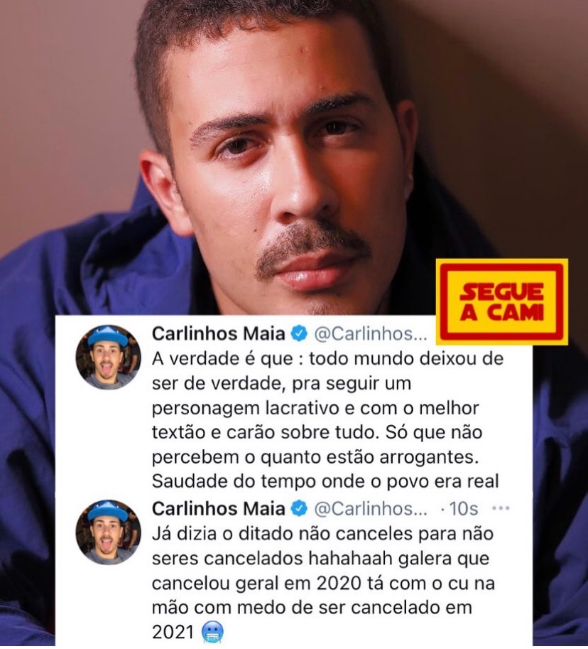 Carlinhos Maia critica participantes do BBB 21 e apaga suposta indireta contra Camilla de Lucas (Foto: Reprodução/Instagram)
