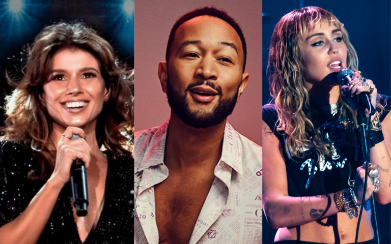 Paula Fernandes, John Legend e Miley Cyrus - Imagem Reprodução Instagram
