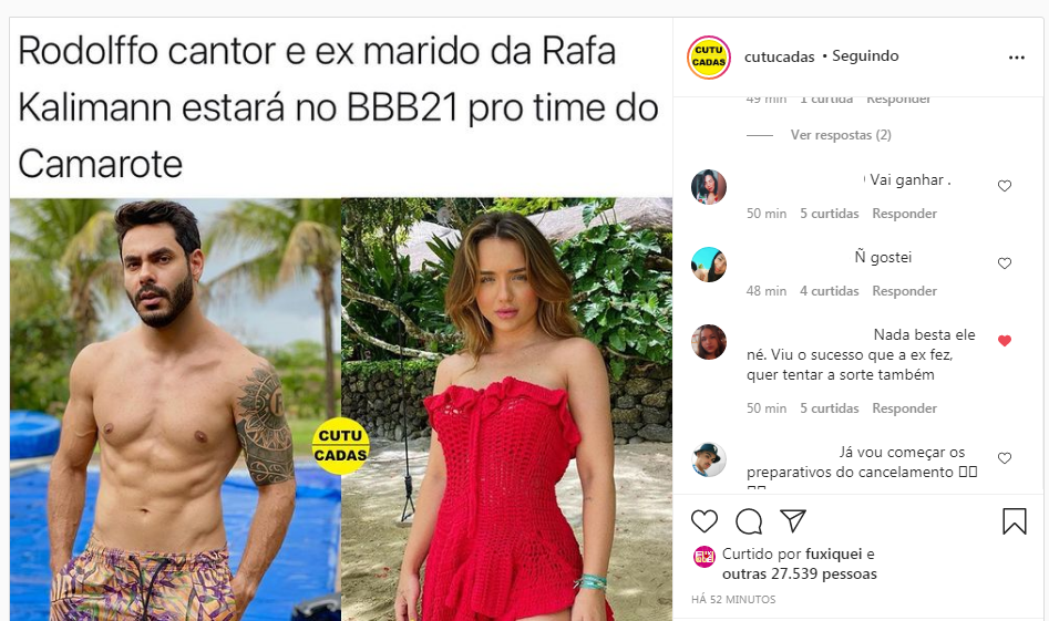 Rodolffo, ex de Rafa Kalimann, estará no BBB 21 (Foto: Reprodução/Instagram)
