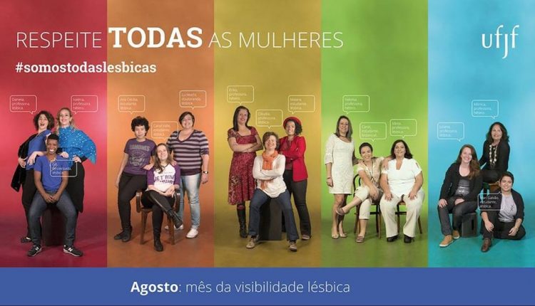 Campanha da UFJF contra preconceitos a lésbicas - Foto UFJF-Divulgação - Reprodução GLOBO