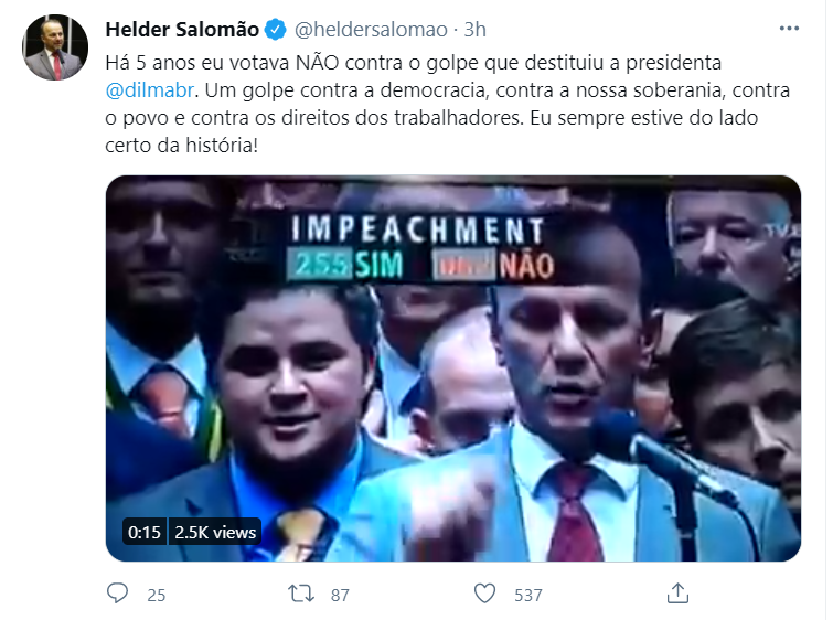 Cinco anos do impeachment de Dilma Rousseff: parlamentares relembram