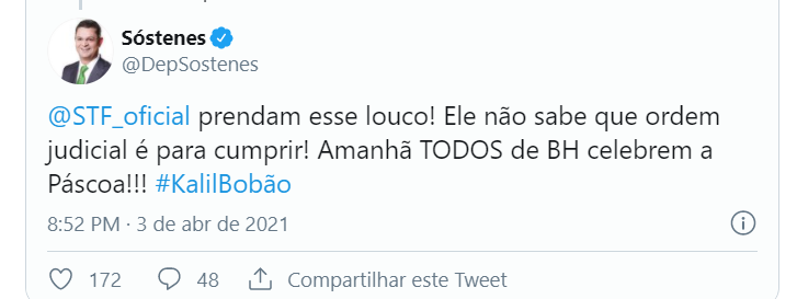 Deputados insultam prefeito de BH por não liberar práticas religiosas