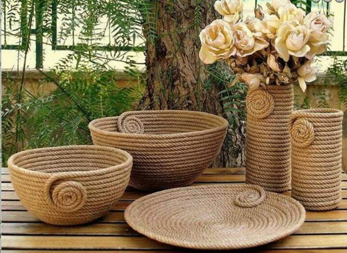 Artesanato com corda de sisal