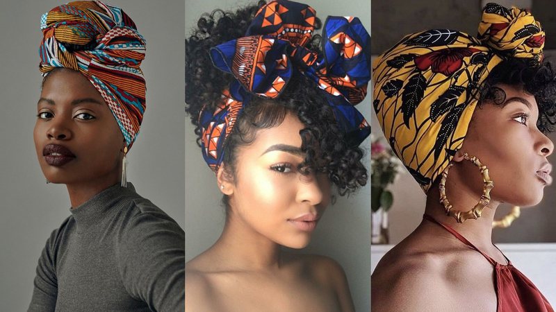 Dicas de moda: Lenços em cabelos afro (imagem Máxima -Uol)