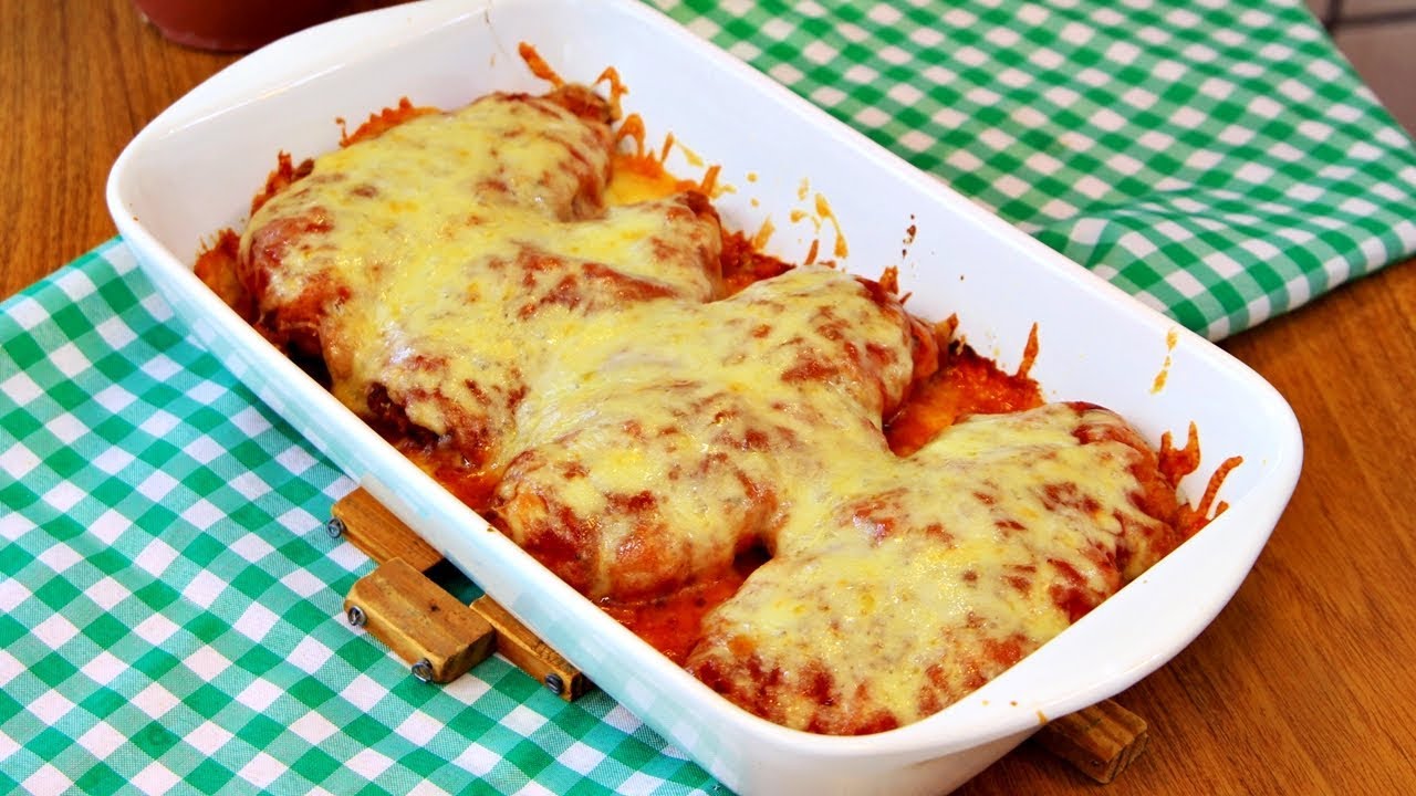 Bife De Frango Parmegiana No Forno 4 Por es Para Um Almo o Especial