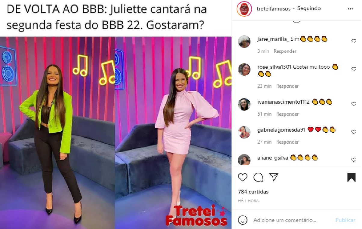 Notícia sobre Juliette (Foto: Reprodução Instagram)